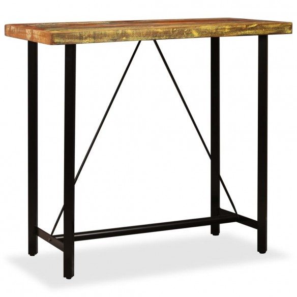 Table de bar Bois massif de récupération 120 x 60 x 107 cm