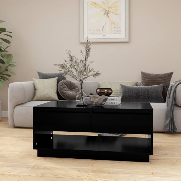 Table basse Noir 102,5x55x44 cm Aggloméré