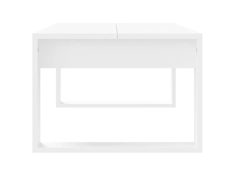 Table basse blanc 102x50x35 cm bois d'ingénierie
