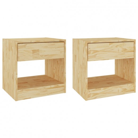 Tables de chevet 2 pcs 40x31x40 cm bois de pin massif