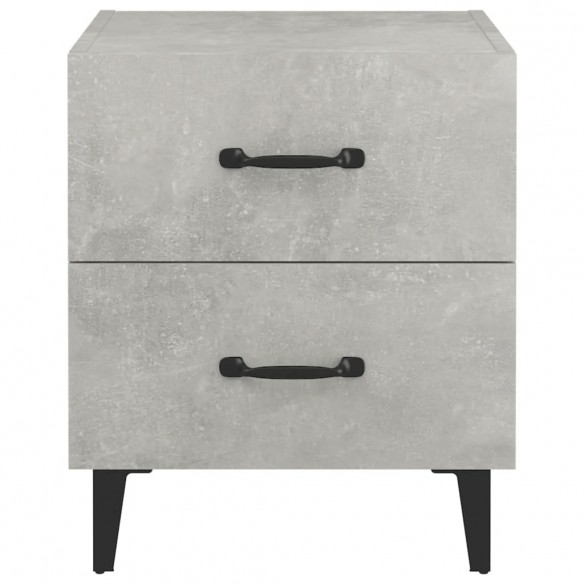 Tables de chevet 2 pcs Gris béton 40x35x47,5 cm