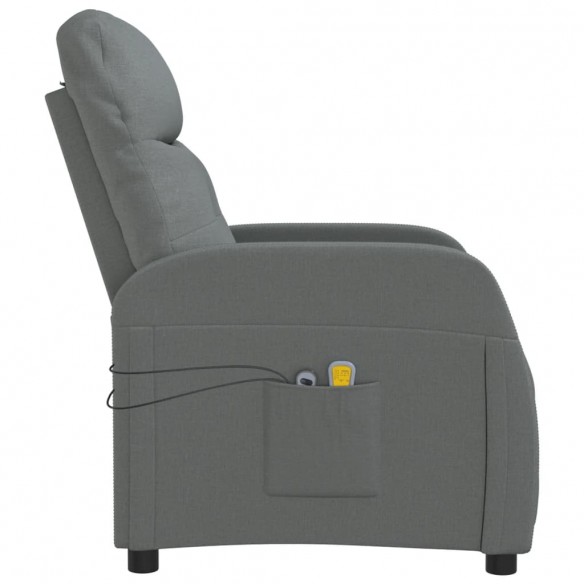 Fauteuil électrique de massage Gris foncé Tissu