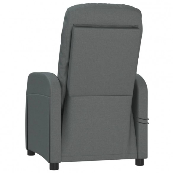 Fauteuil électrique de massage Gris foncé Tissu