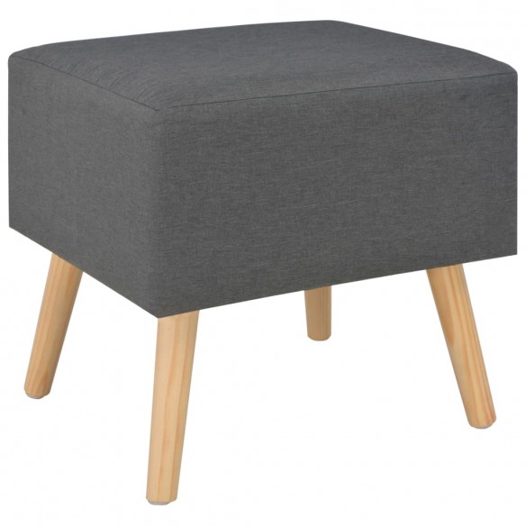 Tables de chevet 2 pcs Gris foncé 40x35x40 cm Tissu