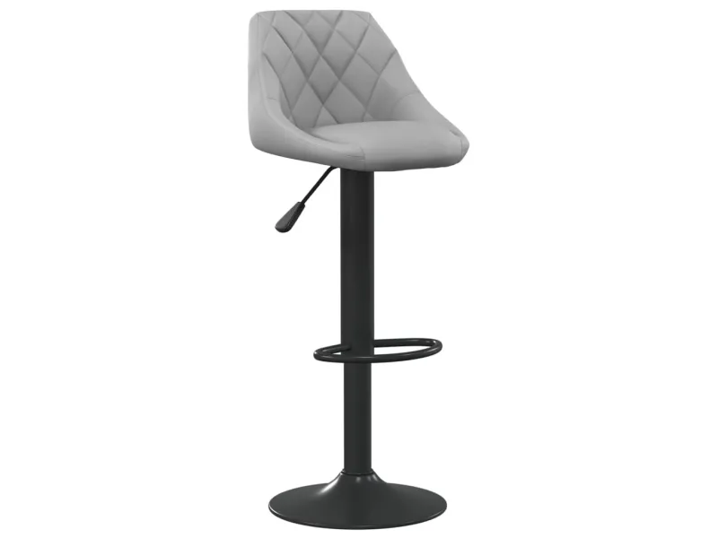 Tabourets de bar lot de 2 gris clair velours