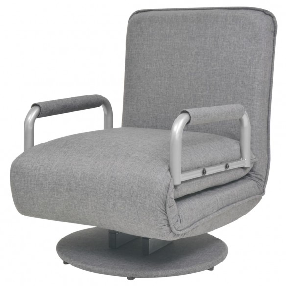 Fauteuil pivotant et canapé-lit Gris clair Tissu