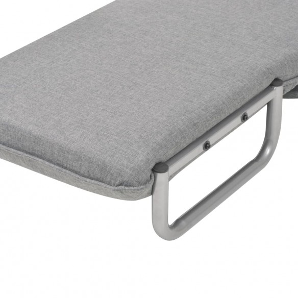 Fauteuil pivotant et canapé-lit Gris clair Tissu