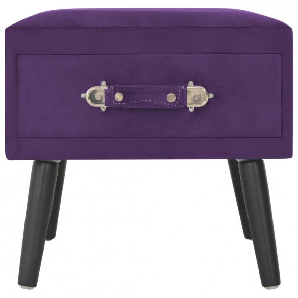 Tables de chevet 2 pcs Violet foncé 40x35x40 cm Velours