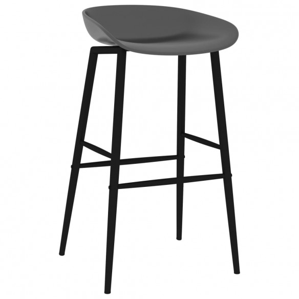 Chaises de bar lot de 2 gris