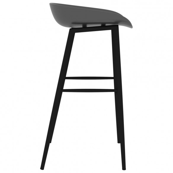 Chaises de bar lot de 2 gris