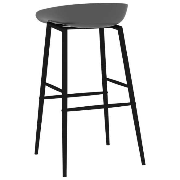 Chaises de bar lot de 2 gris