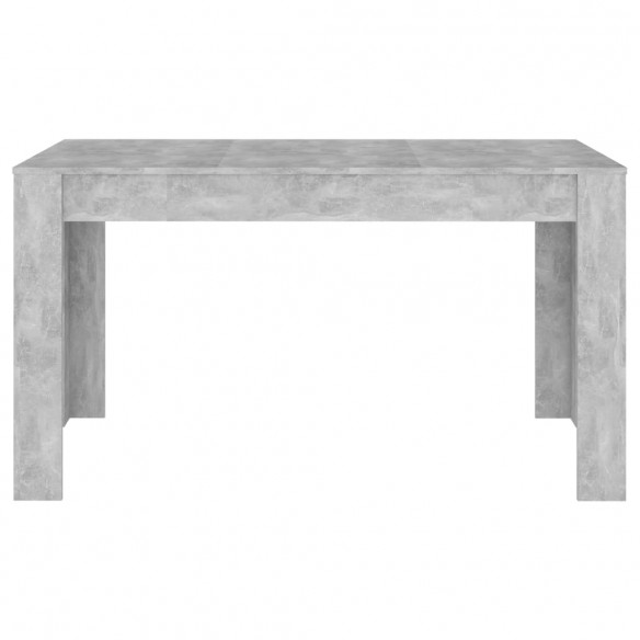 Table de salle à manger Gris béton 140x74,5x76 cm Aggloméré