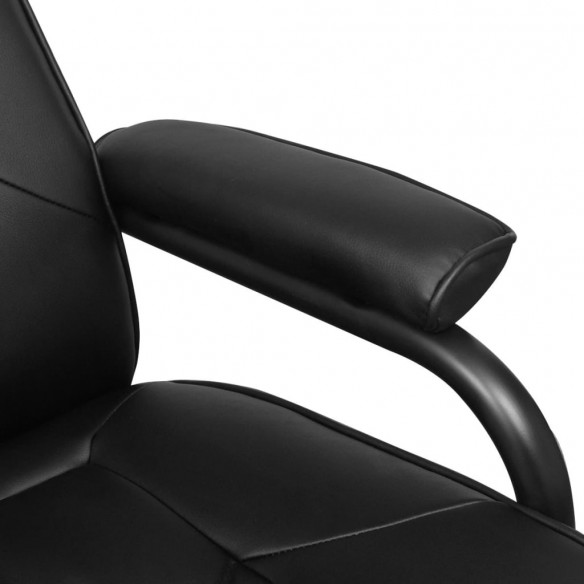 Fauteuil TV avec repose-pied Noir Similicuir