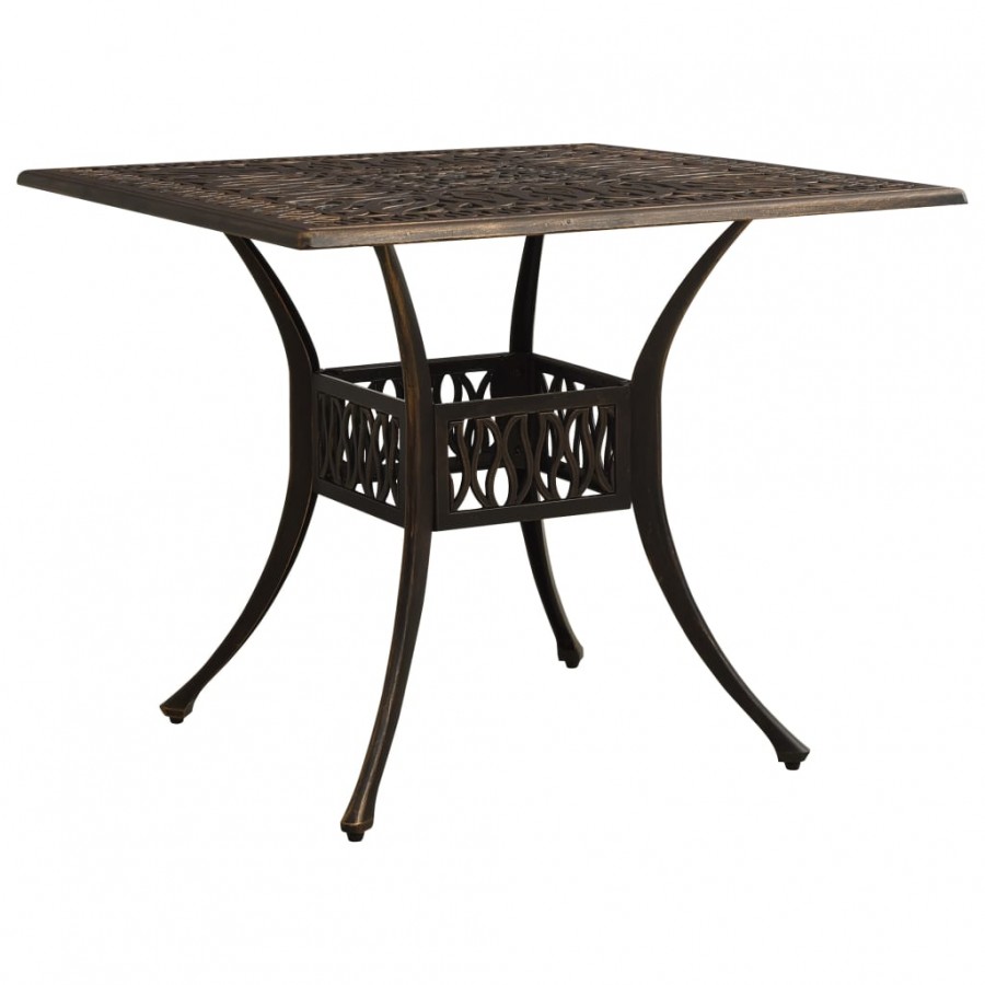 Table de jardin Bronze 90x90x73 cm Aluminium coulé