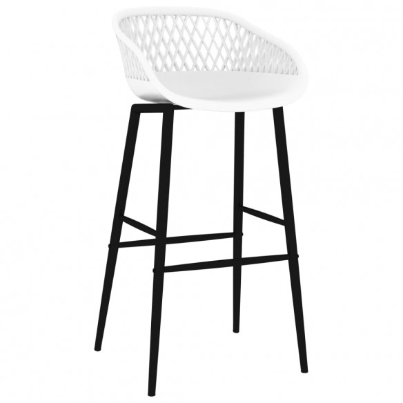 Chaises de bar lot de 4 blanc