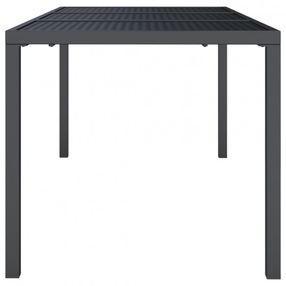 Table de jardin anthracite 165x80x72 cm acier