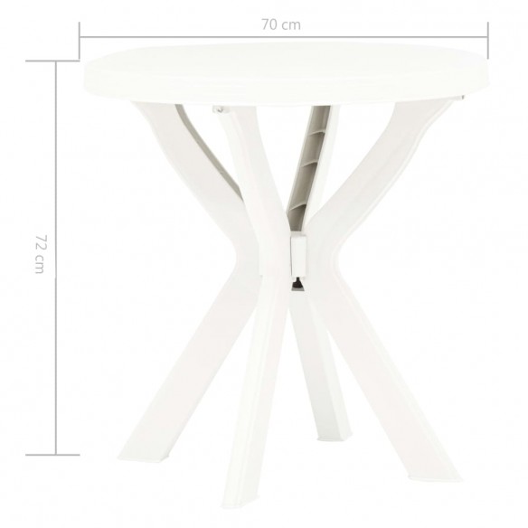 Table de bistro Blanc Ø70 cm Plastique