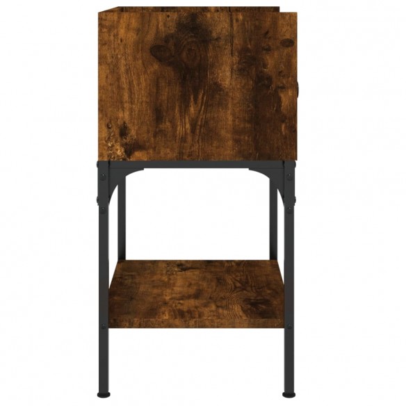 Table de chevet chêne fumé 40,5x31x60 cm bois d'ingénierie