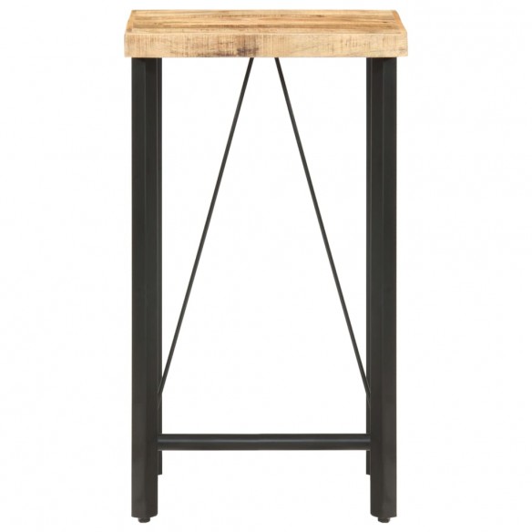 Table de bar 60x60x107 cm Bois de manguier brut