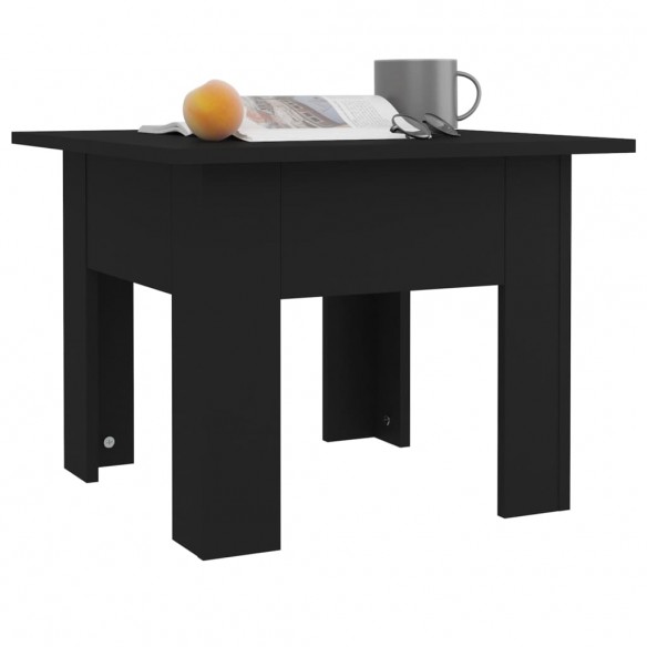 Table basse noir 55x55x42 cm bois d'ingénierie