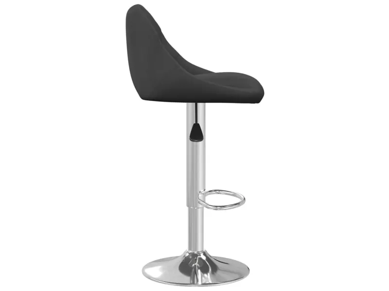Tabourets de bar lot de 2 noir velours