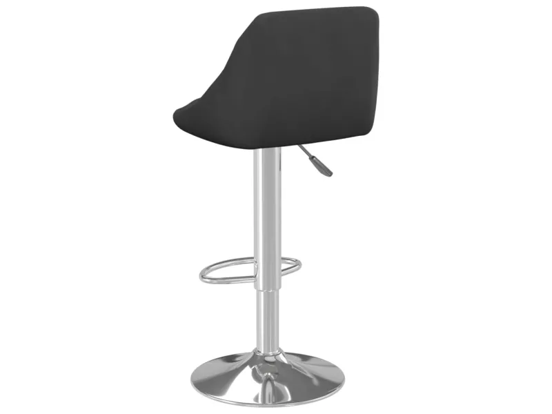 Tabourets de bar lot de 2 noir velours