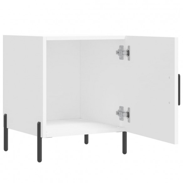 Tables de chevet 2 pcs blanc 40x40x50 cm bois d’ingénierie