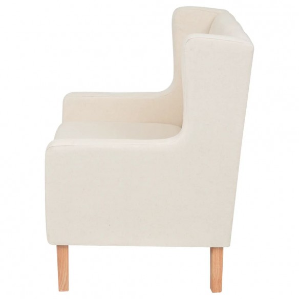 Fauteuil Blanc crème Tissu