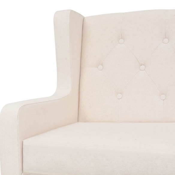 Fauteuil Blanc crème Tissu