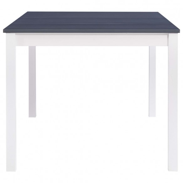 Table de salle à manger Blanc et gris 180 x 90 x 73 cm Pin