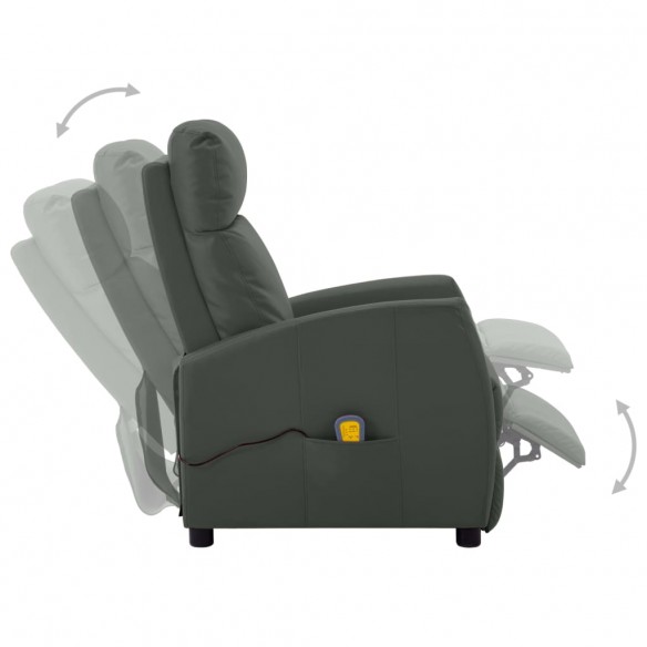 Fauteuil de massage électrique Gris Similicuir