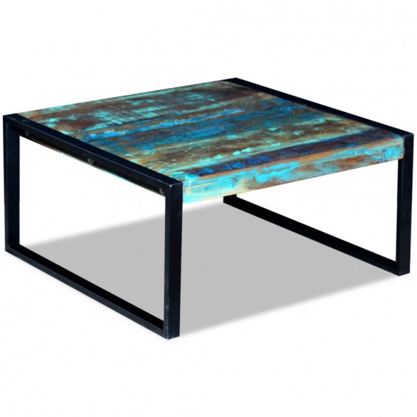 Table basse Bois de récupération massif 80 x 80 x 40 cm