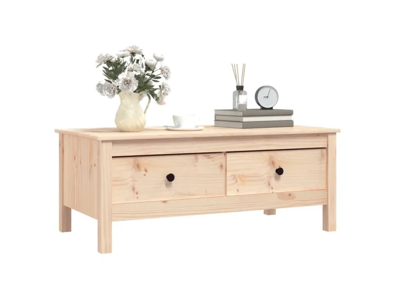 Table basse 100x50x40 cm Bois massif de pin