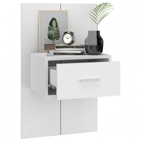 Tables de chevet murales 2 pcs Blanc