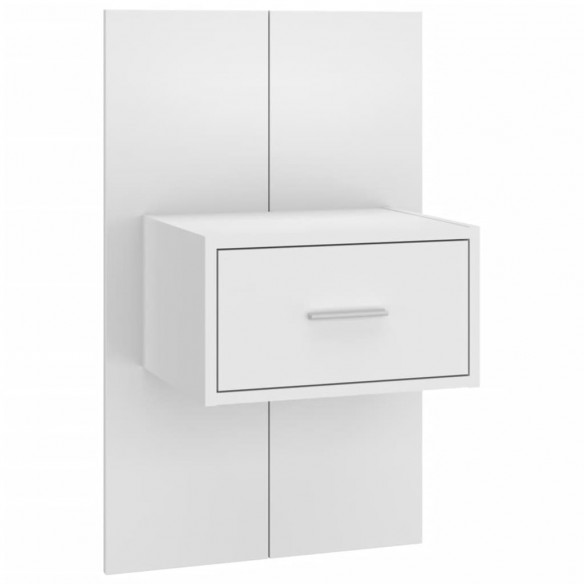 Tables de chevet murales 2 pcs Blanc