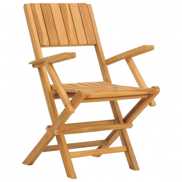 Chaises de jardin pliantes 8 pcs 55x61x90 cm bois massif teck