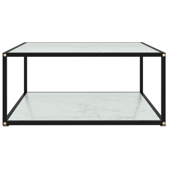 Table basse Blanc 80x80x35 cm Verre trempé