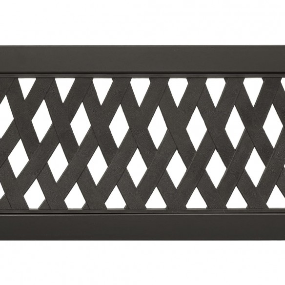 Banc double de jardin 246 cm Noir Acier