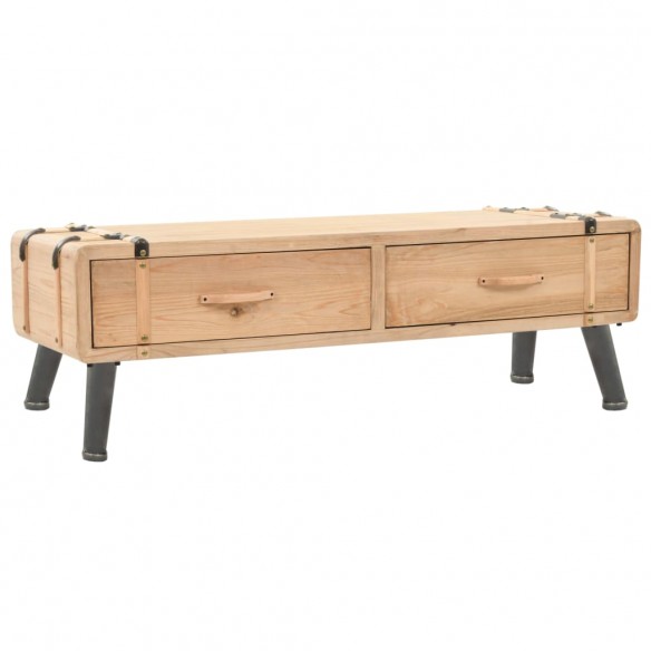 Meuble TV Bois de sapin massif 120x33x35 cm