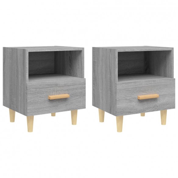 Tables de chevet 2 pcs Sonoma gris 40x35x47 cm