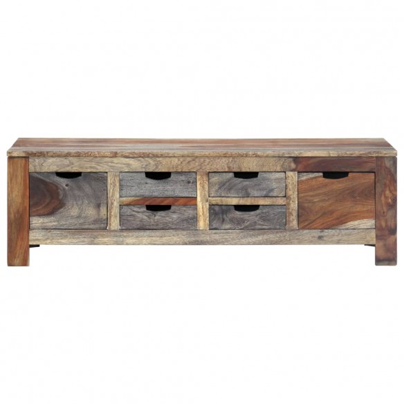 Table basse Gris 100x50x30 cm Bois de Sesham massif