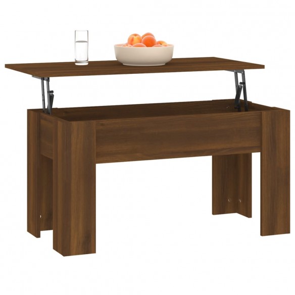 Table basse Chêne marron 101x49x52 cm Bois d'ingénierie