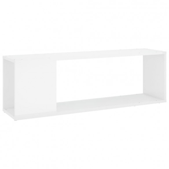 Meuble TV Blanc brillant 100x24x32 cm Aggloméré