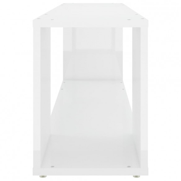 Meuble TV Blanc brillant 100x24x32 cm Aggloméré