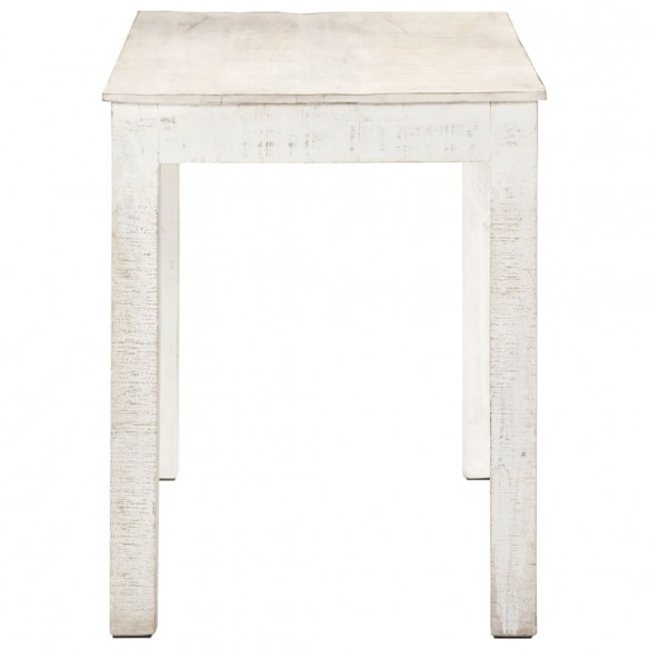 Table à dîner Blanc 120x60x76 cm Bois solide de manguier