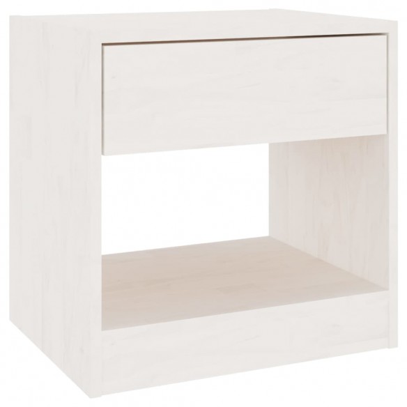 Tables de chevet 2 pcs Blanc 40x31x40 cm Bois de pin massif