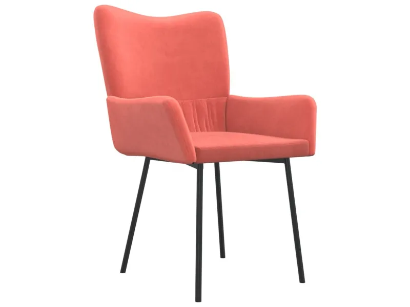 Chaises à manger lot de 2 Rose Velours