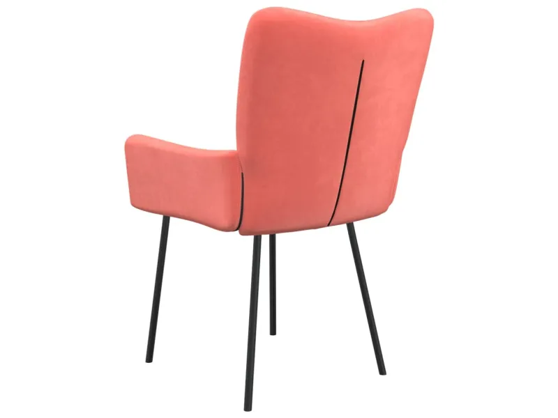 Chaises à manger lot de 2 Rose Velours