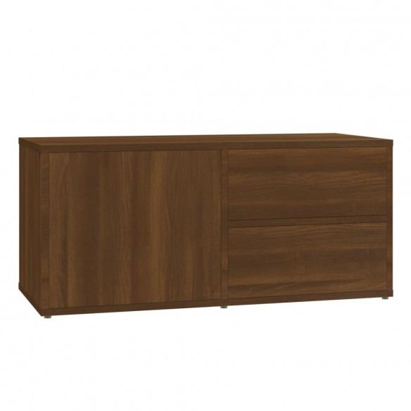 Meuble TV Chêne marron 80x34x36 cm Bois d'ingénierie