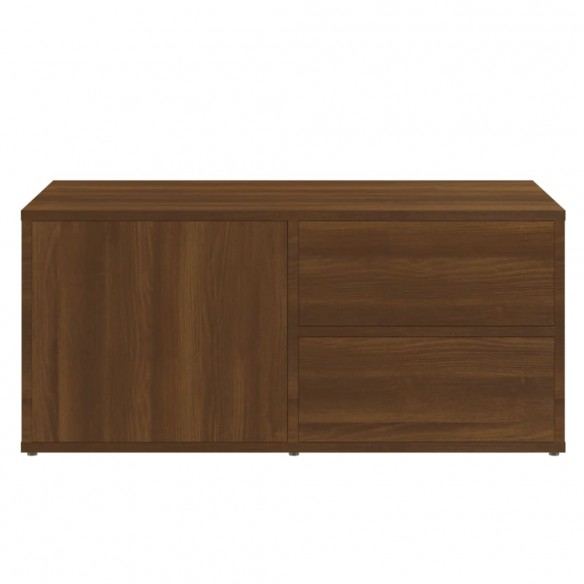 Meuble TV Chêne marron 80x34x36 cm Bois d'ingénierie